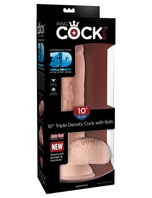 10" Triple Density Cock with Balls Light - Dongok - Dildók