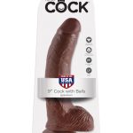 9" Cock with Balls  Brown - Dongok - Dildók