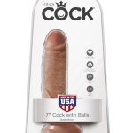 7" Cock with Balls  Tan - Dongok - Dildók