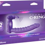 Silicone Double Penetrator Rabbit Purple - Péniszgyűrűk - Mandzsetták