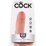 7" Cock with Balls  Light - Dongok - Dildók