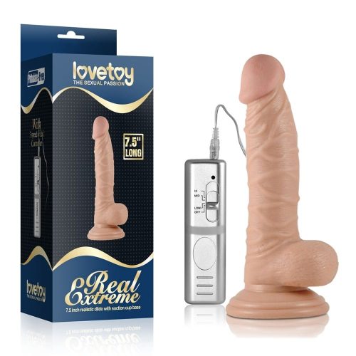 7.5" Real Extreme Vibrating Dildo - Realisztikus vibrátorok