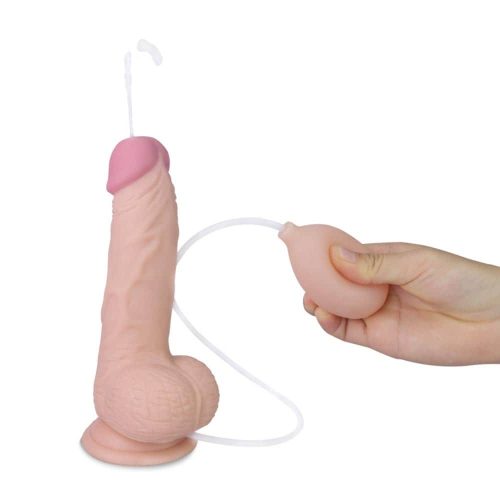 Lovetoy 8" Soft Ejaculation Cock With Ball Flesh - Image 2