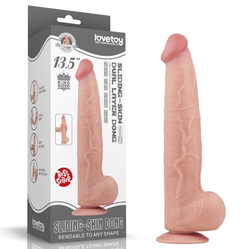 13.5'' King Sized Sliding Skin Dual Layer Dong - Dongok - Dildók