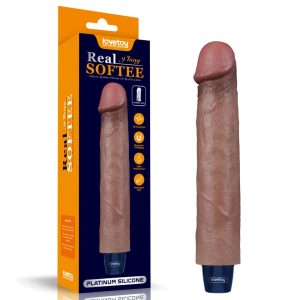 9" REAL SOFTEE Rechargeable Silicone Vibrating Dildo - Realisztikus vibrátorok