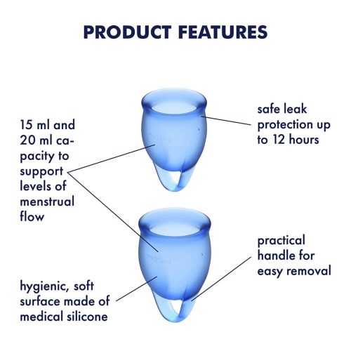 Feel confident Menstrual Cup (dark blue) - Image 3