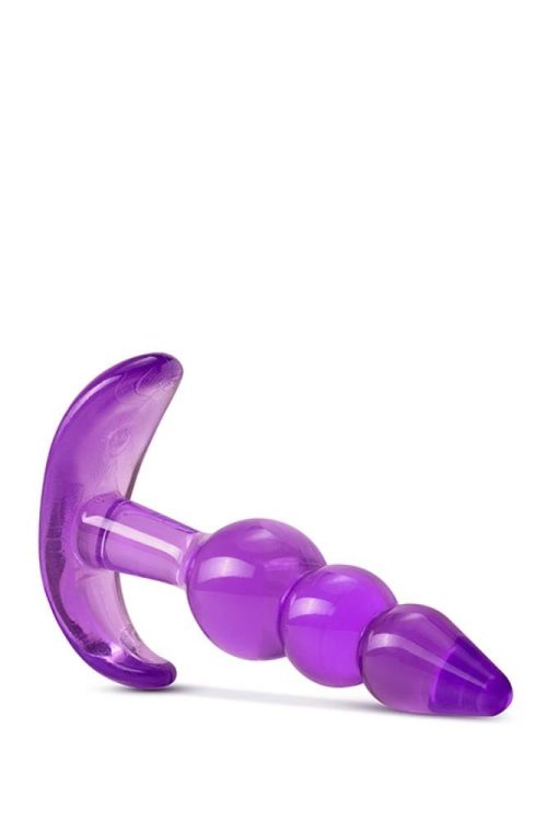 B YOURS TRIPLE BEAD ANAL PLUG PURPLE - Image 3