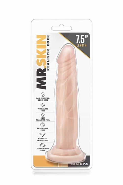 Mr. Skin Realistic Cock Basic 7.5 inch Beige - Image 1