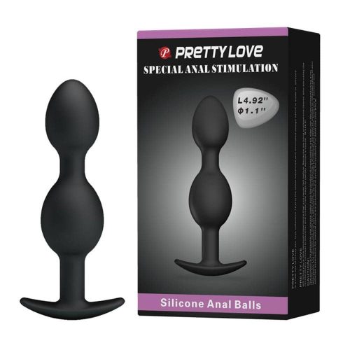 Pretty Love Heavy Balls Silicone Butt Plug 3 - Image 2