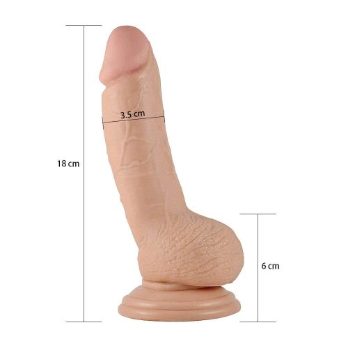 7" Real Extreme Dildo Flesh - Image 4