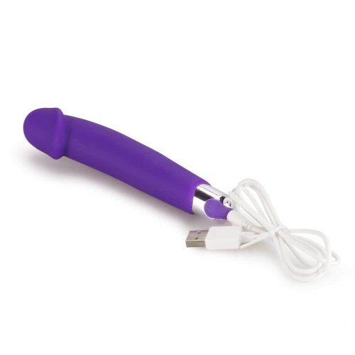 Rechargeable IJOY Silicone Dildo Purple - Image 3