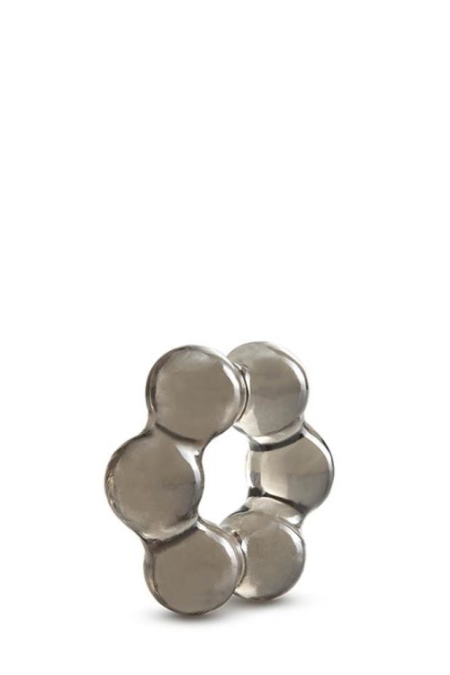 STAY HARD THICK BEAD COCK RING BLACK - Image 3