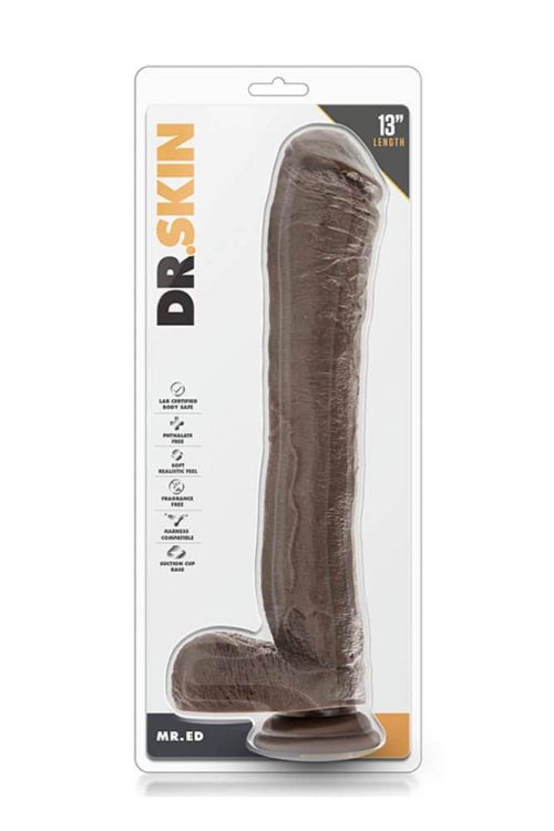 Dr.Skin Mr.Ed 13 inch Dildo Chocolate - Image 1