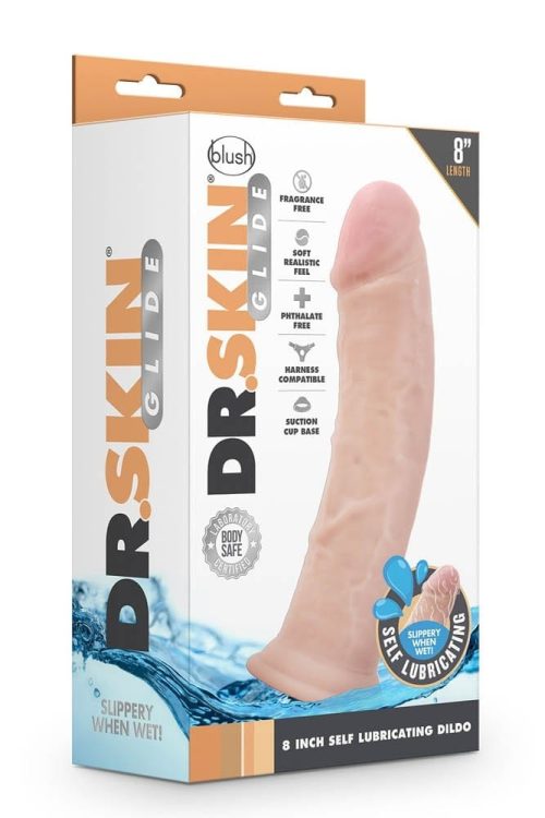 DR. SKIN 8INCH SELF LUBRICATING DILDO - Image 1