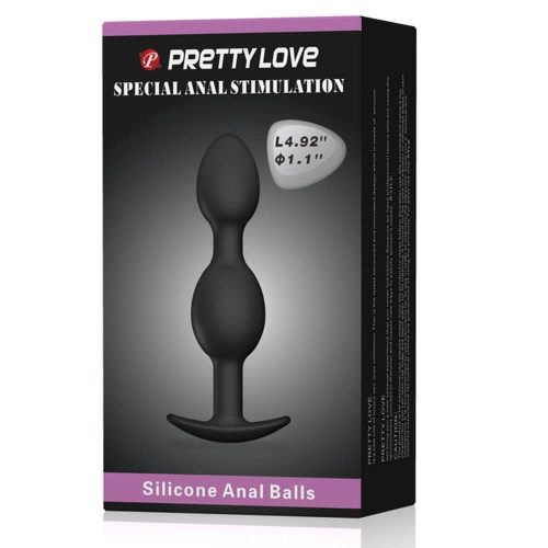 Pretty Love Heavy Balls Silicone Butt Plug 3 - Image 1