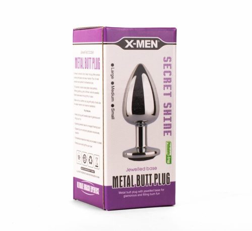 X-MEN Secret Shade Metal Butt Plug Black L - Image 2