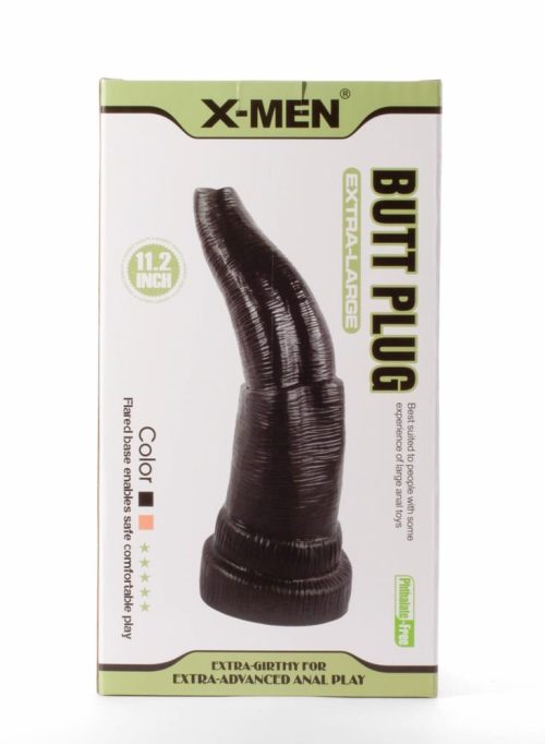 X-Men 11.2" Extra Large Butt Plug Black - Image 1