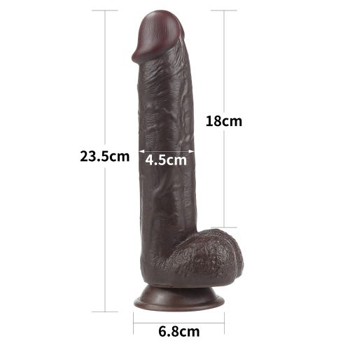 9,0'' Sliding Skin Dual Layer Dong Black - Image 3