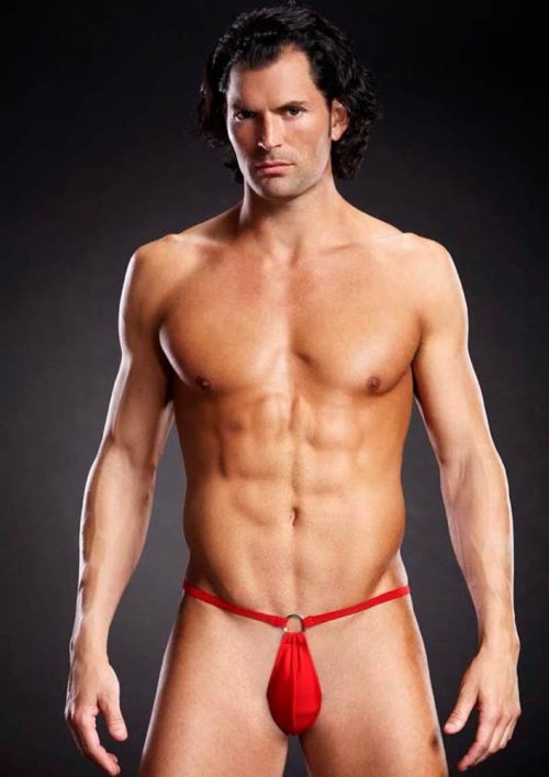 Microfiber Pouch Bikini Red L/XL - Image 1