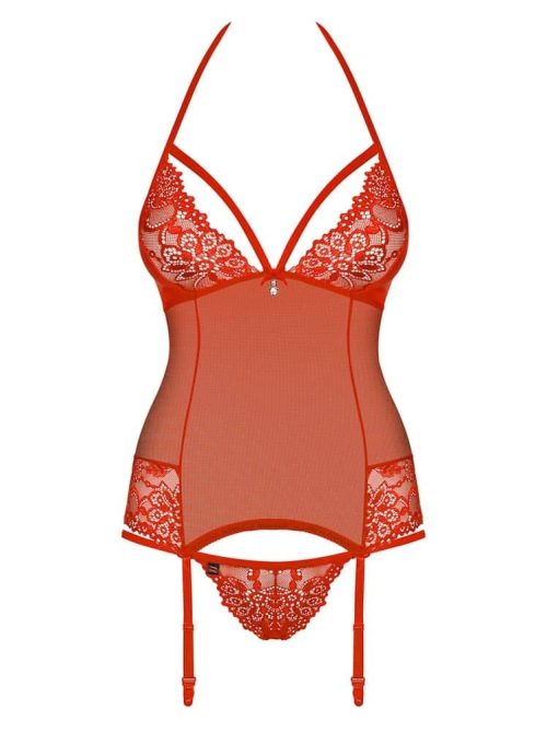 838-COR-3 corset & thong red  S/M - Image 3