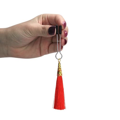 Glamor Tassel Nipple Clamp Red - Image 3