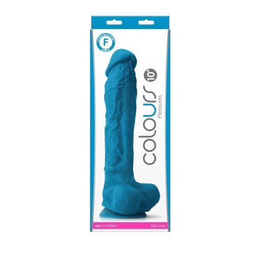 Colours - Pleasures - 10" Dildo - Blue - Image 1