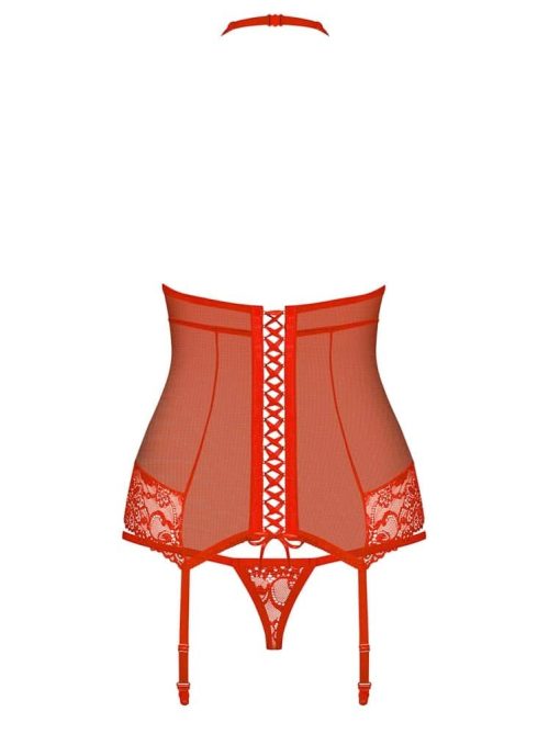 838-COR-3 corset & thong red  S/M - Image 4