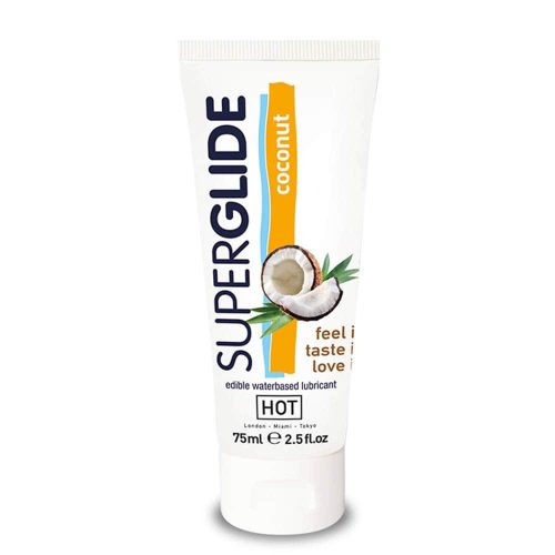 HOT Superglide edible lubricant waterbased - COCONUT 75 ml - Image 1