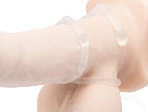 Beaded Cockring Set. Clear - Image 3