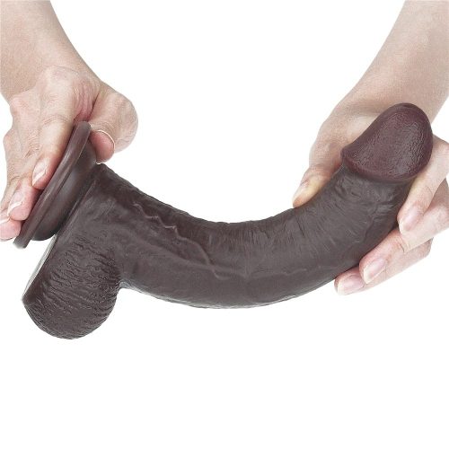 9'' Sliding Skin Dual Layer Dong Black - Image 4