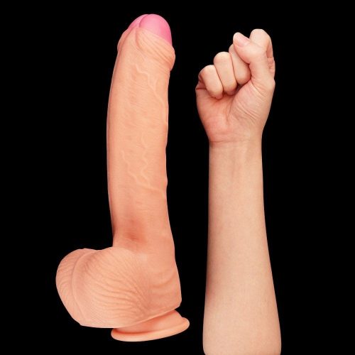 11" Dual Layer Platinum Silicone Cock - Image 4