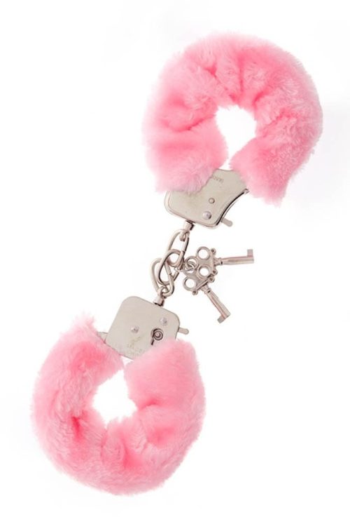 Metal Handcuff With Plush Pink - Image 2