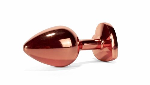 X-MEN Secret Shine Metal Butt Plug Rose Gold Heart M - Image 3