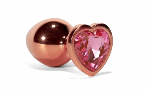 X-MEN Secret Shine Metal Butt Plug Rose Gold Heart M - Image 4