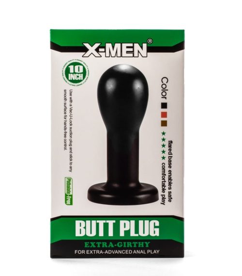 X-Men 8.86 Extra Girthy Butt Plug Black - Image 1