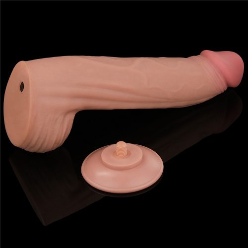 12'' King Sized Sliding Skin Dual Layer Dong - Image 4