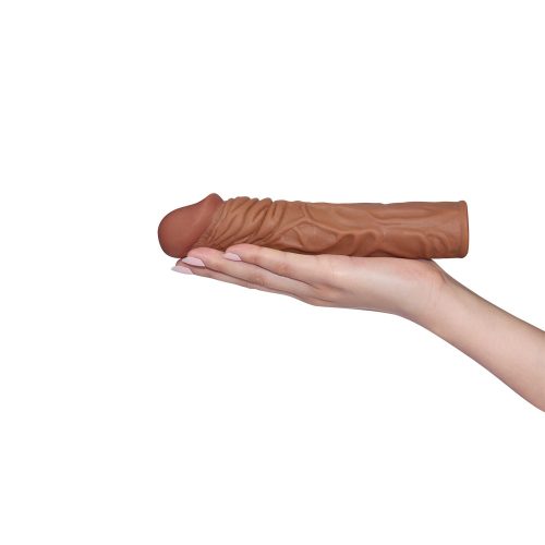 Pleasure X-Tender Penis Sleeve Brown 3 - Image 3