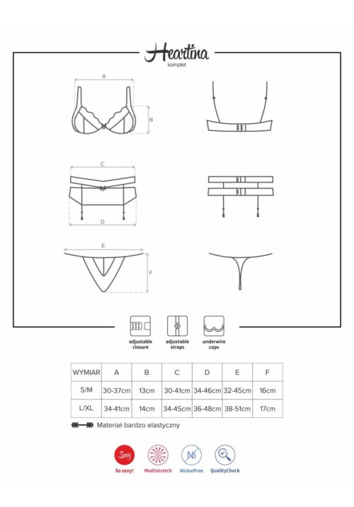 Heartina 3 pcs set  S/M - Image 3