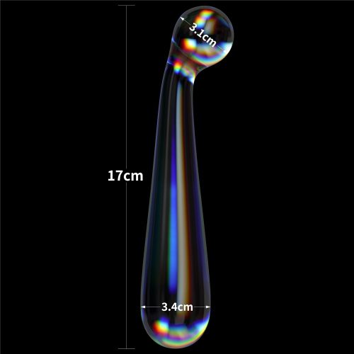 Twilight Gleam Glass Dildo- Alluring Arc - Image 4
