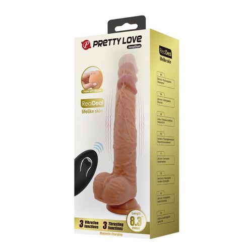 Pretty Love Jonathan 8,3" Vibrating Dildo - Image 1