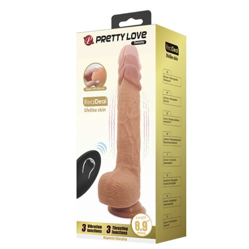 Pretty Love Tommy 8,9" Vibrating Dildo - Image 1
