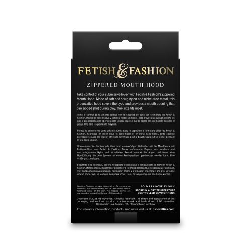 Fetish & Fashion - Zippered Mouth Hood - White - Alternate Package - Image 3