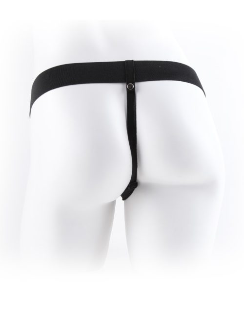 9" Hollow Strap-On with Balls Brown/Black - Image 4