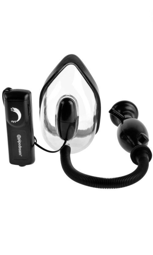 Vibrating Pussy Pump Clear/Black - Image 3