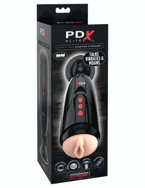 Dirty Talk Starter Stroker  Light/Black - Image 1
