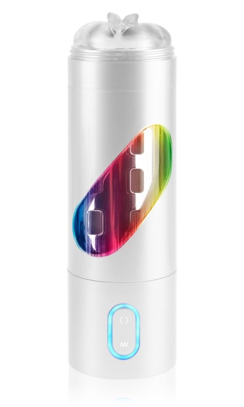 Rechargeable Roto-Bator Pussy  White/Clear/Multi - Image 3