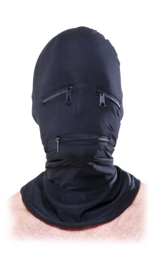 Zipper Face Hood  Black - Image 3