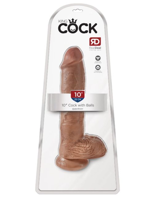 10" Cock with Balls Tan - Image 1