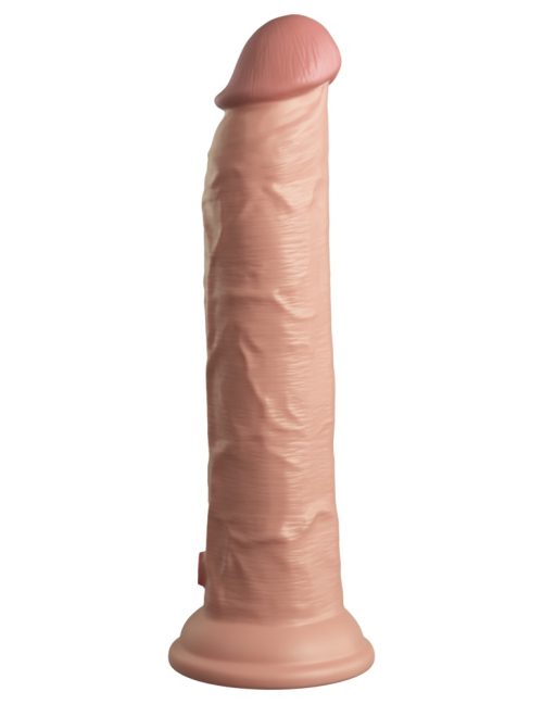 9" Dual Density Vibrating Silicone Cock with Remote Light - Image 3