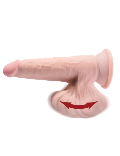 6" Triple Density Cock With Swinging Balls   Light - Image 4